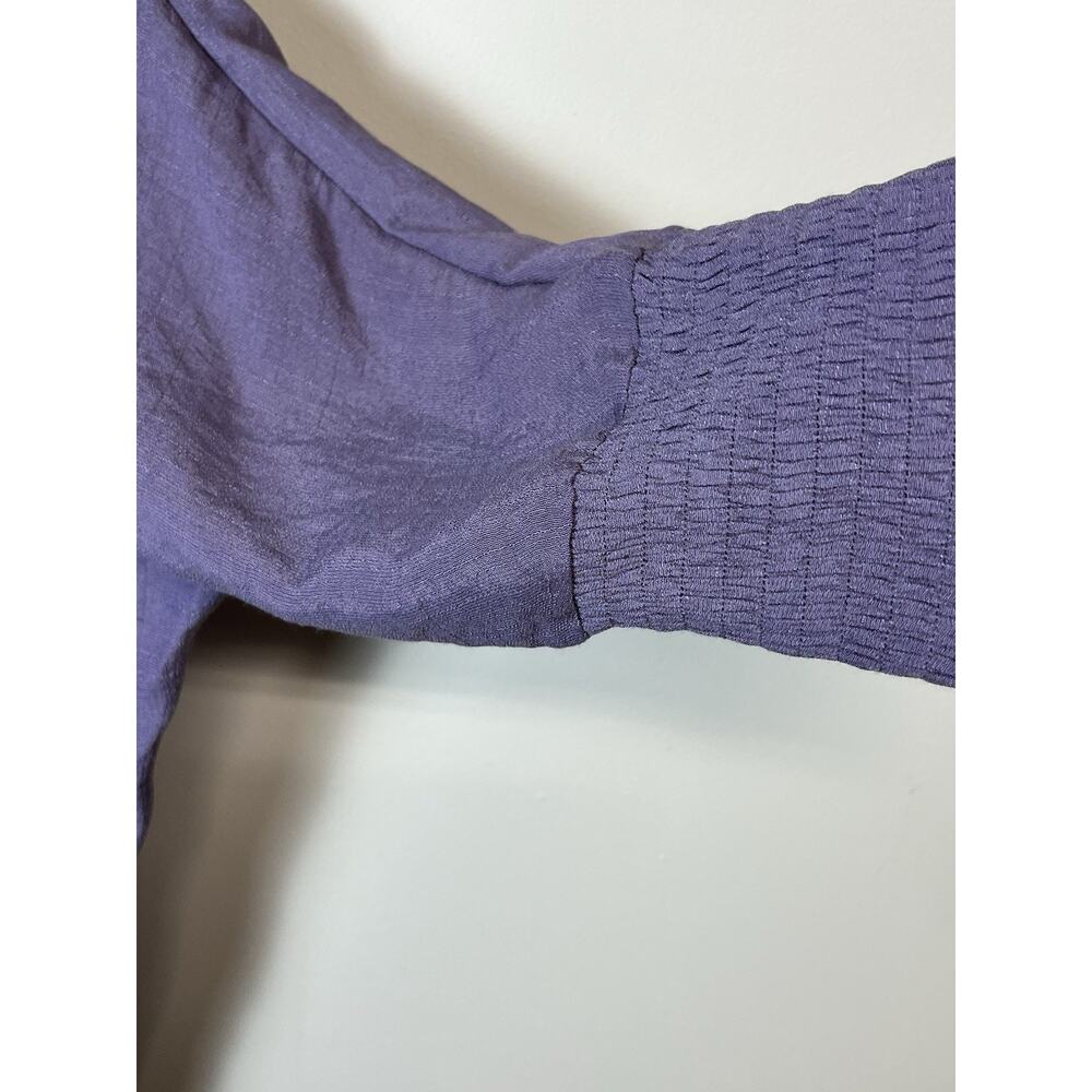 Boho Oversized Lavander Top Women's Large Batwing Sleeve Lagenlook Minimalist - Picture 3 of 11